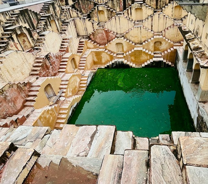 The historic stepwell and rainwater catchment of Panna Meena ka Kund &copy;Sneha Chandrashekar