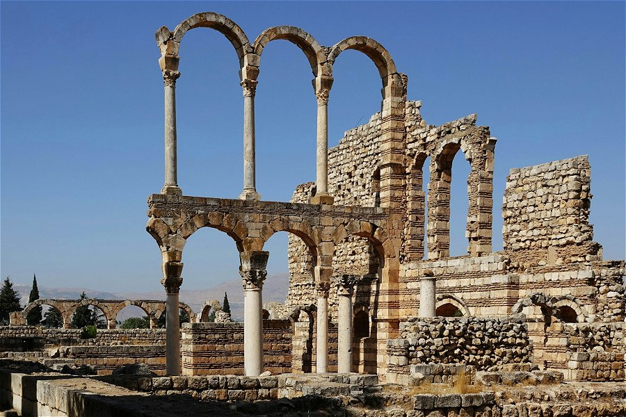 The cardo of the Umayyad city of Anjar &copy;Tim Broadbent