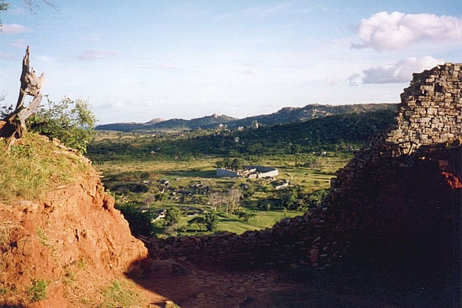 View over the area surrounding the ruins
