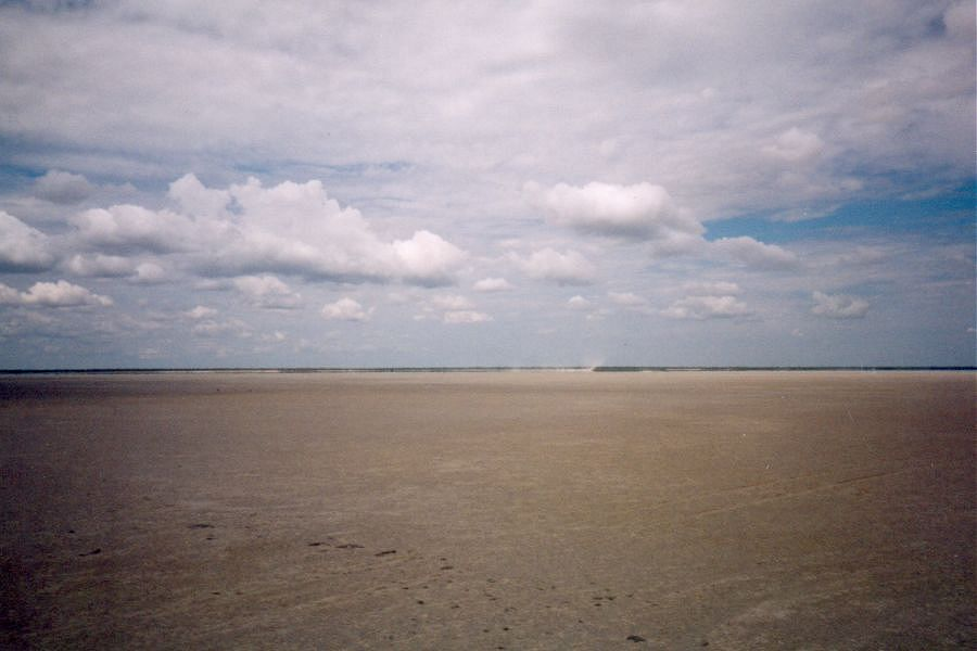 the pans are only filled with water after the summer rains in Zimbabwe