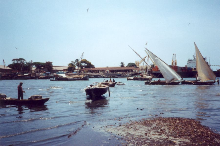The harbour in the old town