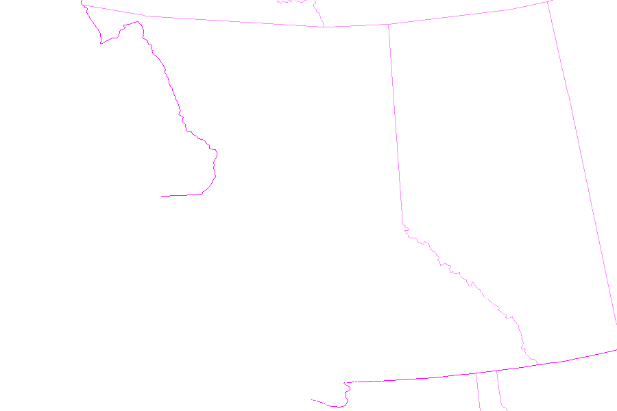 Weather map of British Columbia