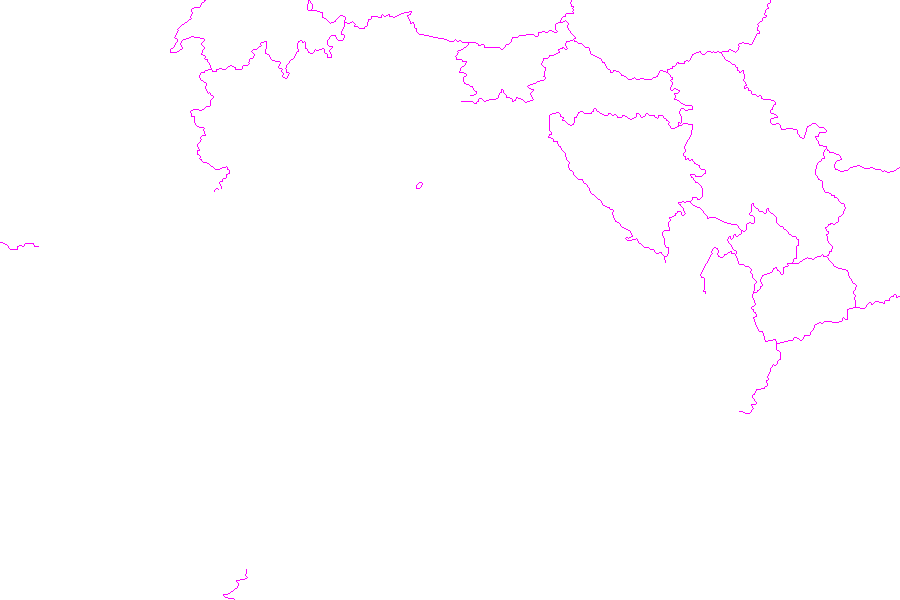 Weather map of Italy