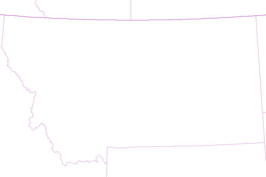 Weather map of Montana
