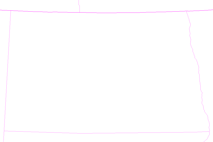 Weather map of North Dakota