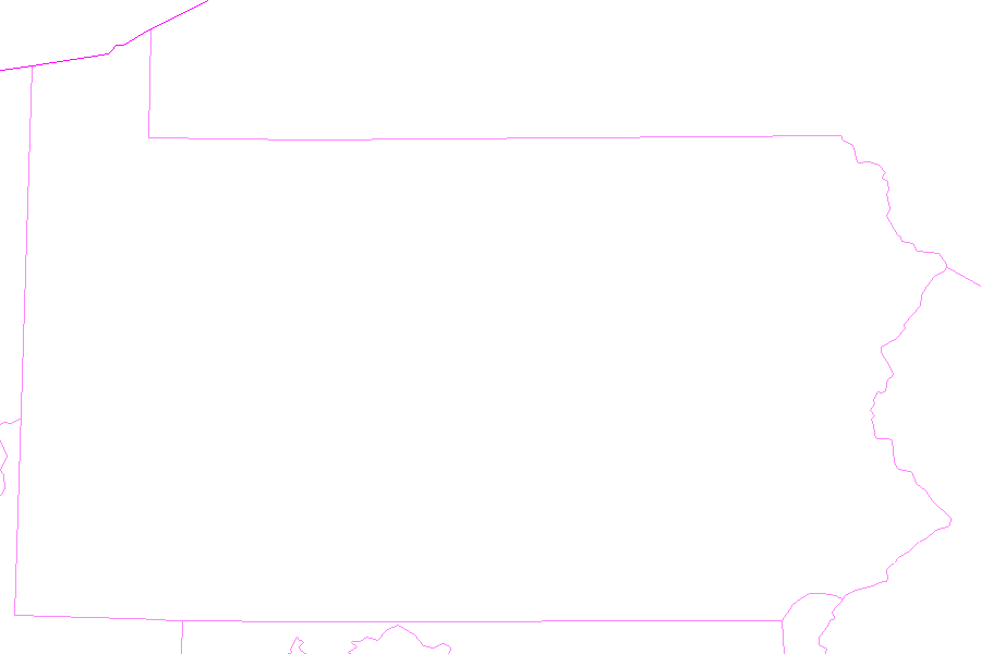 Weather map of Pennsylvania