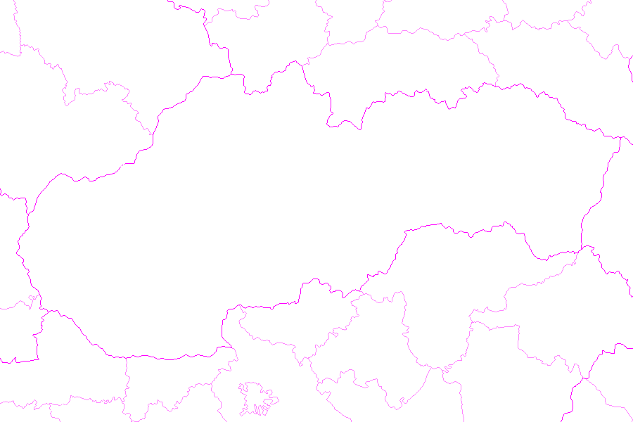 Weather map of Slovakia