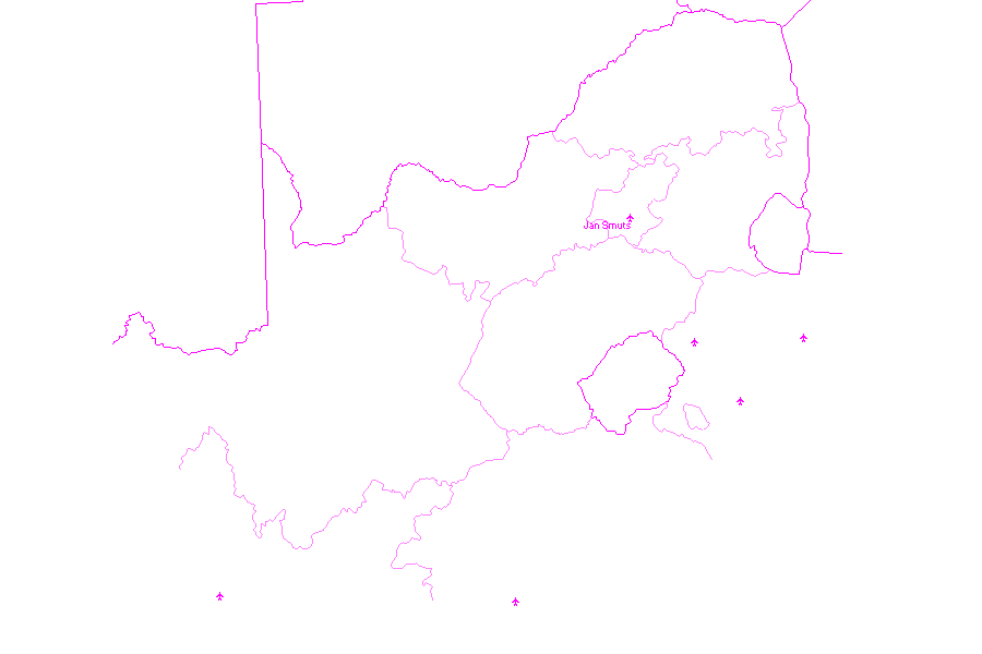 Weather map of South Africa