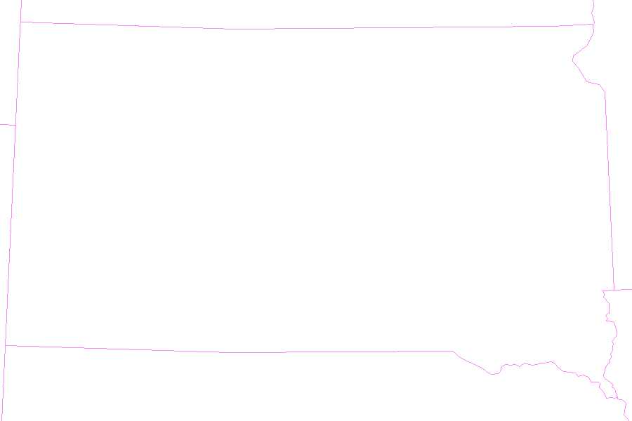 Weather map of South Dakota