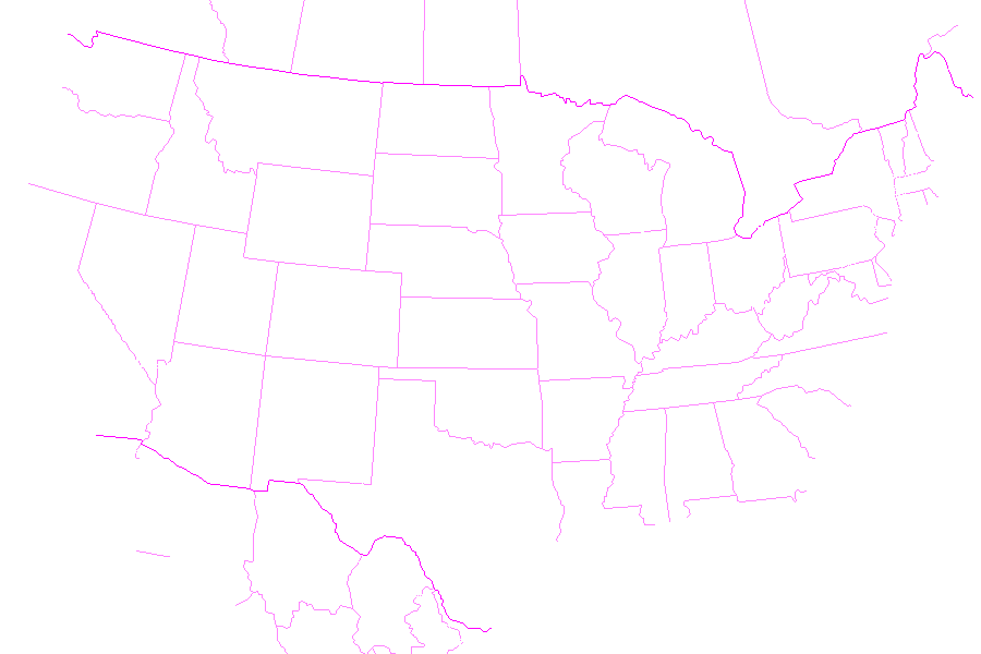 Weather map of United States